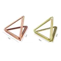 Metal triangular memo clip desktop card holder cute photo stand rose gold and gold size - Triangle / 23mm x 25mm / Gold