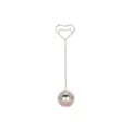 Metal place card holder with heart wire clip and sphere base for wedding table memo display. - Heart Round Ball (11.5*2.5cm)