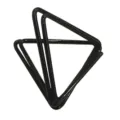 Black metal wire memo holder, creative desktop card clip and photo display stand. - Black