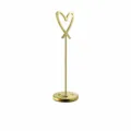 Gold heart place card holder, stainless steel desktop memo clip for wedding and hotel table. - 300mm / Gold