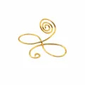 Golden metal wire memo holder and desktop place card stand 75x40mm durable item - 8-Shape Floral / Gold
