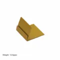 Gold metal L-shaped card holder, desktop price tag clip and memo stand for retail stores. - L-Shaped Gold