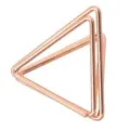 Rose gold metal double layer triangle note clip, desktop memo holder for office and home decor. - Triangle / Rose Gold