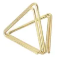 Gold metal desktop memo clip dual layer triangle card holder for office stationery organization - Triangle / Gold