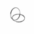 Silver metal split key rings 30mm double loop connector rings hardware findings 10pcs - Round / Silver