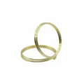 Metal double loop ring component for desktop memo clips, 28x28x28mm size, lightweight design. - Round / Gold
