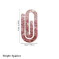 Large acrylic glitter paperclip pink star bookmark cute stationery office paper clamp 10cm - Pink Floral
