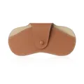 Funda de piel para gafas marrón estuche portátil de vacuno para gafas de sol - Marrón