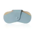 Estuche para gafas de cuero genuino azul claro caja de almacenamiento portátil para gafas de sol - Azul