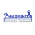 Metal badminton medal display hanger rack for wall decor, blue gradient sports medal holder. - Tennis Ball