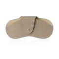 Estuche de gafas de cuero genuino bolso de almacenamiento de gafas de sol portatil de vaca - Caqui