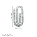 Large acrylic glitter paperclip stationery bookmark, holographic star design, 10x5cm size. - Light Grey Floral