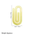 Large yellow acrylic paper clip giant stationery file folder office book marker memo clip 10x5cm - Yellow