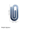 Large acrylic paperclip bookmark blue giant desk accessory cute stationery paper clamp 10cm - Dark Blue