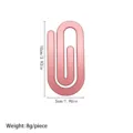 Large pink acrylic flat paperclip stationery cute memo clip aesthetic desk accessory 10cm - Pink