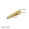Golden metal sealing clip snack bag clip stainless steel alligator clip 8cm kitchen tool - 8cm / Gold
