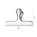 Stainless steel T-shaped sealing clip, durable metal snack bag moisture-proof binder clip. - 12cm / Natural