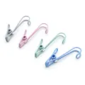 Multi-functional metal hook clips, colorful drying and hanging clips, 4 assorted colors pack. - Gray