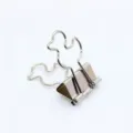Cute bear shaped metal binder clip, silver stainless steel paper clamp for office stationery. - Duck / Silver