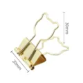 Gold cat shaped binder clip metal stationery long tail clip office paper clamp 20x30mm - Teddy Bear / Gold