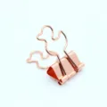 Cute rose gold metal binder clips with cartoon duck shape for office stationery and notes. - Duck / Rose Gold
