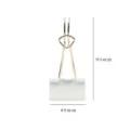 White metal binder clip with long hook handle, creative stationery clamp, 90x40mm office supply. - White
