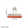 Stainless steel sealing clip T-shaped silicone snack food bag clip office binder stationery - Silicone Strip Sealing Clip / Orange