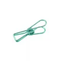 Green metal wire paper binder clip stationery office tool for daily organization use - Small 32MM / Green