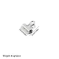 Silver metal bulldog clip office binder clip 25x27mm lightweight stationery accessory SKU - 25mm