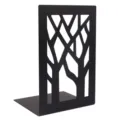 Minimalist black metal tree pattern bookend desktop book support shelf organizer stand - Tree / 2 Pieces Set (110x170mm)
