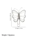 Creative silver butterfly paperclip metal stationery cute insect shape bookmark school office supply - Butterfly