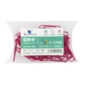 Pink paper clips 100pcs in clear box, small metal clips for office and school organization. - S / 100 Pieces/Box