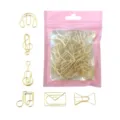 Gold shaped paper clips creative cute metal clips for office school stationery 30pcs - Music Electroplated Gold (30 Pcs)