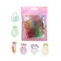 Creative shaped metal paper clips set, cute vegetable and fruit designs, colorful stationery. - 6-Color Fruit Themes (30 Pcs)
