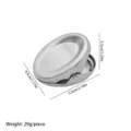 Stainless steel magnetic clip, silver round variant, durable metal office supply accessory. - Oval Non-Magnetic Style