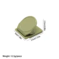 Green plastic magnetic clip for refrigerator, strong magnetic memo holder and stationery tool. - Green