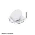 White square magnetic clip, ABS plastic refrigerator sticker clip with strong magnet, 12.5g. - White