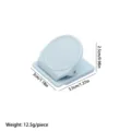 Macaron Plastic Magnetic Clip Fridge Magnet Reusable Memo Clip Office Stationery Tool - Blue