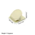 Macaron plastic magnetic clip for refrigerator sticker strong stationery storage holder 1pc - Off White