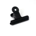 Black metal binder clip, sturdy bulldog clip for office desk organization and paper filing. - 50mm / Black