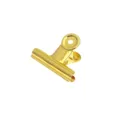 Golden metal binder clip with hanging hole, ideal for office organization and snack sealing. - 22mm / Gold