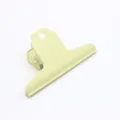 Large pastel yellow metal bulldog clip, thick steel paper binder for office and art. - 100mm / Yellow