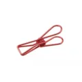 Pince en fil métallique rouge papeterie de bureau créative pince à papier outil multifonction - Rouge