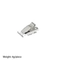 Metalen krokodillenklem met sterke bijtkracht, compacte maat 3.3x1cm, lichtgewicht. - 33 mm Zilveren badgeclips / Zilver