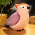 Simulation bird plush toy cute stuffed animal doll children companion gift soft lovely bird. - 30cm Without Music / Purple