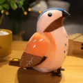 Cute stuffed bird plush toy doll soft animal companion for kids and home decor variant - 30cm Without Music / Orange Brown