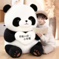 Cute giant panda plush toy holding heart pillow soft stuffed animal doll gift for girl - 45cm / You Are a Little Cutie