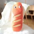 Cute funny expression bread plush pillow soft long baguette cushion toy for home decor cozy sofa. - 20cm / Angry Face