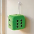 Peluche de dado verde juguete colgante suave cuadrado accesorio de juego fiesta decoración - Dado Verde