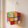 Llavero de cubo de Rubik de felpa, colgante de bloque descompresión colorido, decoración colgante. - Cubo de Rubik